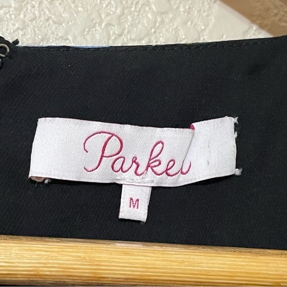 Parker Floral Print Sleeveless Asymmetrical Ruffle Hem Midi Dress Size Medium - Picture 10 of 12